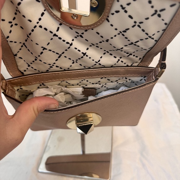 Kate Spade Metallic Leather Twist Lock Crossbody - Picture 5 of 5